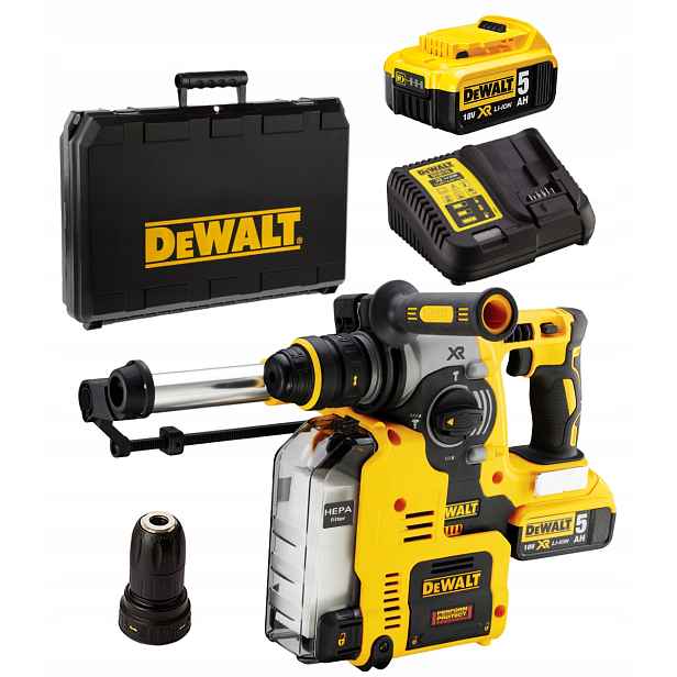 Vrtací kladivo Sds+ 2x5Ah 18V 2,1j DeWALT DCH275P2