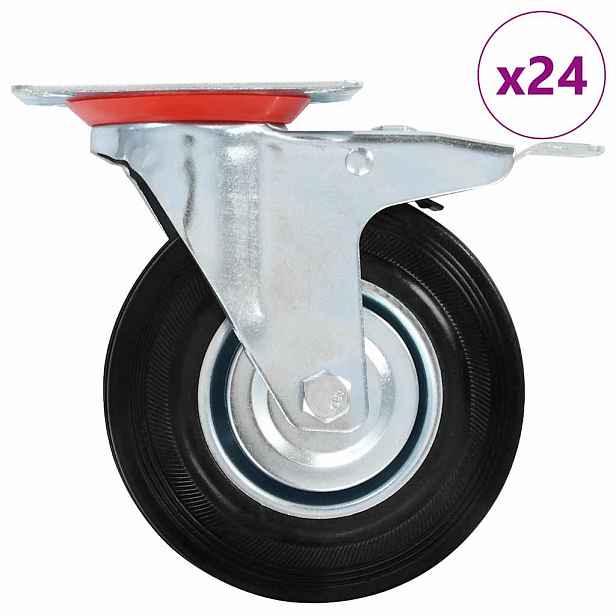 vidaXL 24 ks otočná kolečka 125 mm