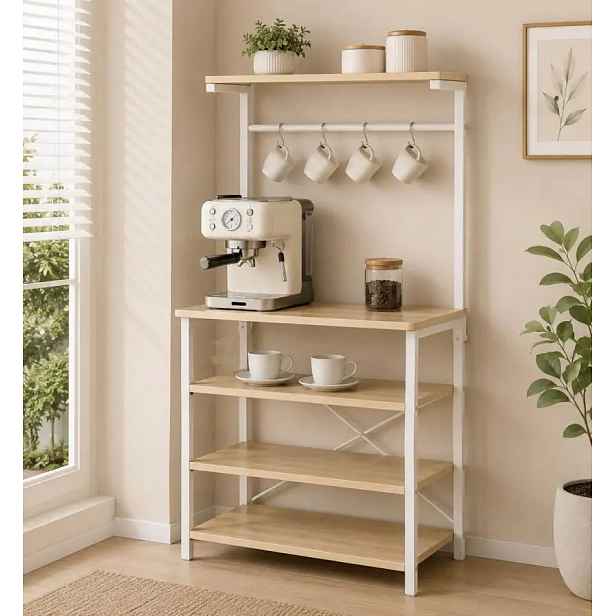 Casarredo Kuchyňský regál STAR 4P5H – bílá/sonoma