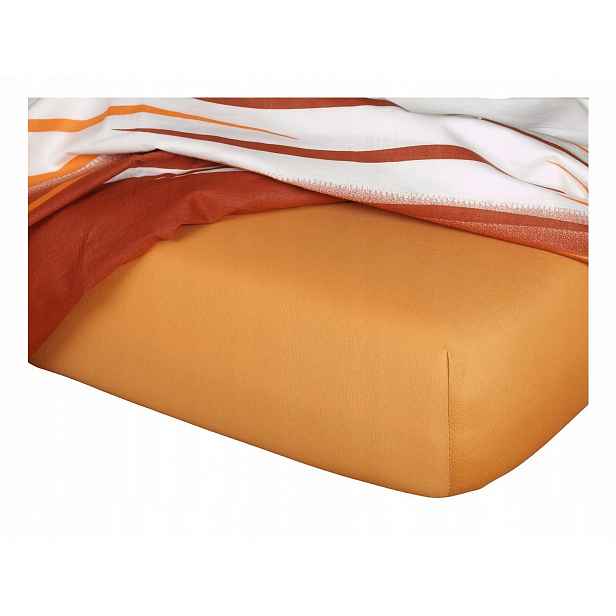 Dadka Jersey prostěradlo karamel 140x200x20 cm