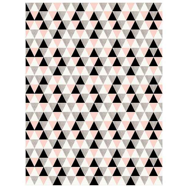 Fototapeta Černo-růžové geometrické trojúhelníky vinylová 184x254 lepidlo