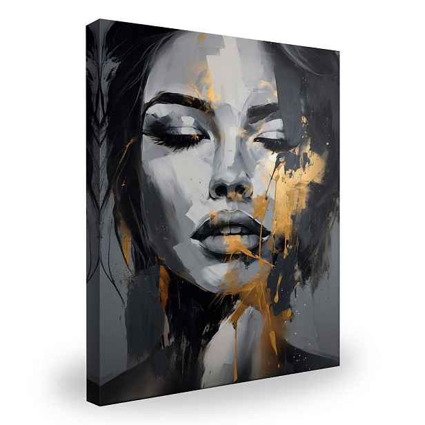 Muralo OBRAZ NA PLÁTNĚ Žena Portrét Abstrakce Glamour 60x90