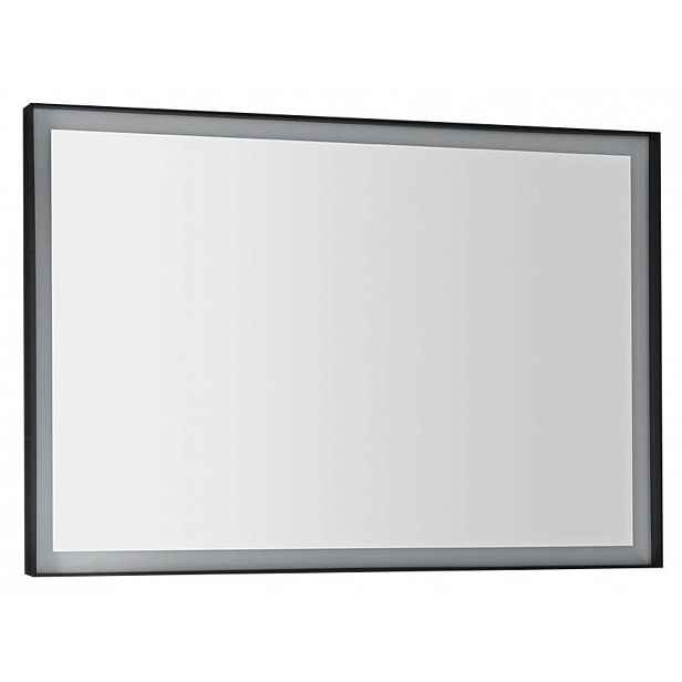 Sapho Sort LED - Zrcadlo s LED osvětlením, 100x70 cm, černá mat ST100