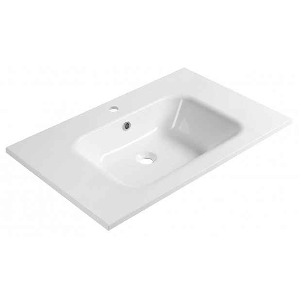Sapho - Umyvadlo Areca 81x52 cm, s přepadem, otvor pro baterii, bílá AC081