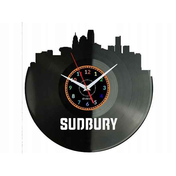Sudbury Dárek Originální dekorace do domu Hodiny z vinylové desky