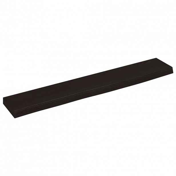 vidaXL Nástěnná police tmavě hnědá 60x10x2 cm ošetřený masivní dub