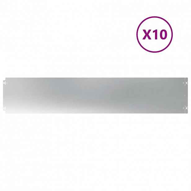 vidaXL Travní lemy 10 ks 20x103 cm pozinkovaná ocel