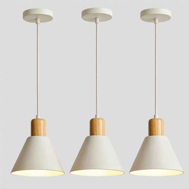 3 ks Moderní skandinávské stropní světlo, industriální minimalistická kovová závěsná lampa