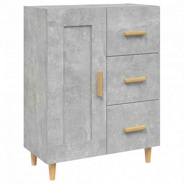 vidaXL Příborník betonově šedý 69,5 x 34 x 90 cm kompozitní dřevo