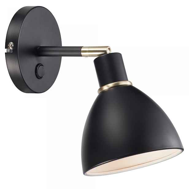 Nástěnná lampa Černá Kov Pohyblivá 19.5 cm Ray Nordlux Nordlux