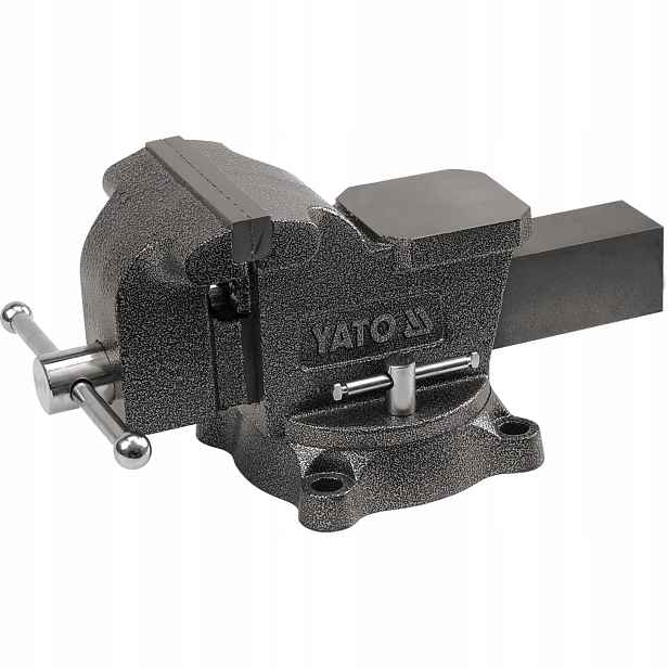 Otočný Zámečnický Svěrák 150 MM 19 Kg Litinový Kalené Čelisti Yato