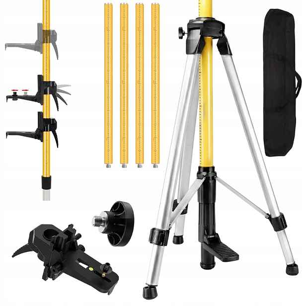 Teleskopická Rozpěrná Tyč Pro Laser Stativ Laserové Vodováhy 300 cm