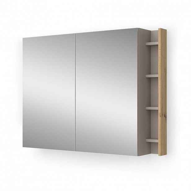 Vicco KOUPELNOVÁ ZRCADLOVÁ SKŘÍŇKA Edelin Kašmír 100 x 75 cm s policemi