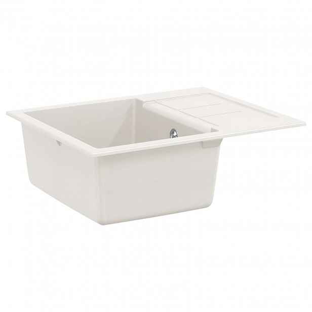 vidaXL Dřez Bílá 620 x 500 mm 80% Křemenné a 20% Pryskyřice
