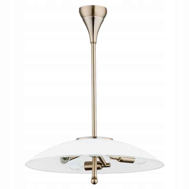 Závěsná lampa Alfa Mena 3x40W mosazná/bílá, model 62067, Alfa