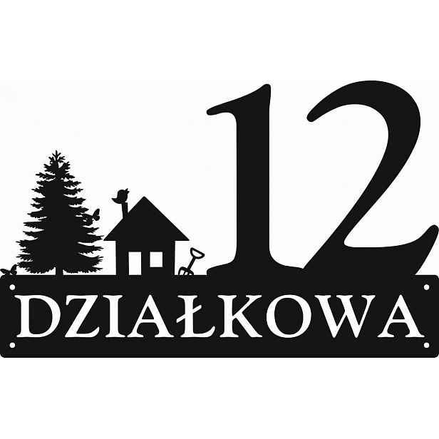 Číslo Na Dům 60 cm Tabule Adresa Ocel 2 mm Grafika 92