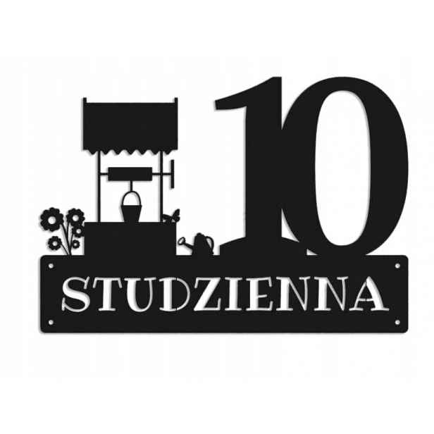 Číslo Na Dům 80 cm Tabule Adresa Ocel 2 mm Grafika 5674