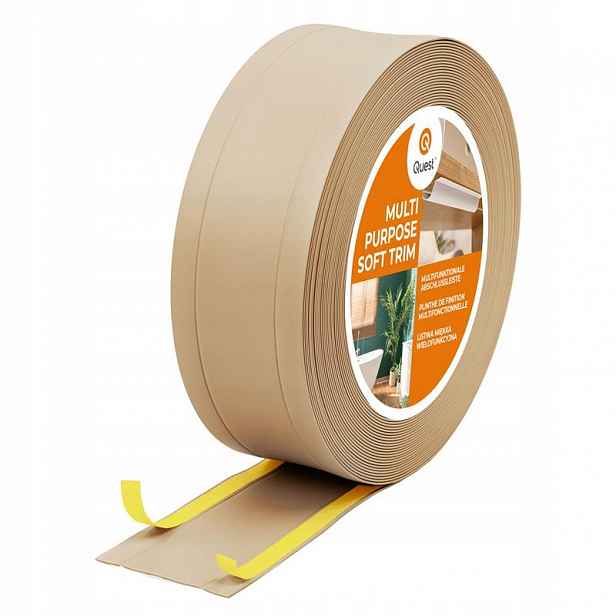 Pvc dokončovací lišta 6v1 samolepicí, písková, 10 m, 75 mm, W1