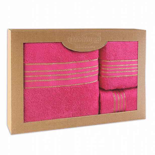 Ručník D Bavlna 100% Tiwano Fuchsia (p) 30x50+50x90+70x140 ks