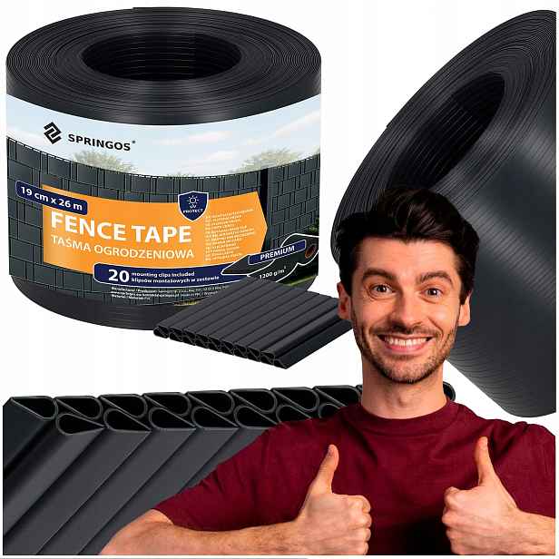 Stínící Panelové Pásy 19 Cm x 26 m Premium Na Plot Uv Ochrana Oplocení 1200 g
