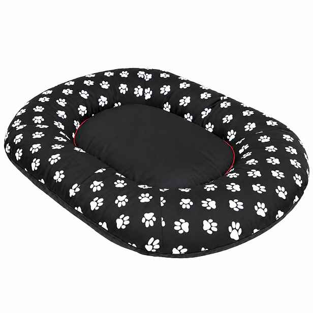 Pelíšek pro psy MAXIMO černý s potiskem L, XL, XXL, XXXL Rozměr: XXL-120x100 cm