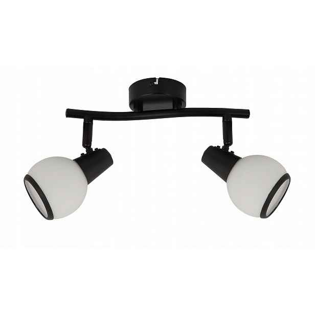 Stropní svítidlo černá s nastavitelnými skleněnými reflektory, 2 body Reality