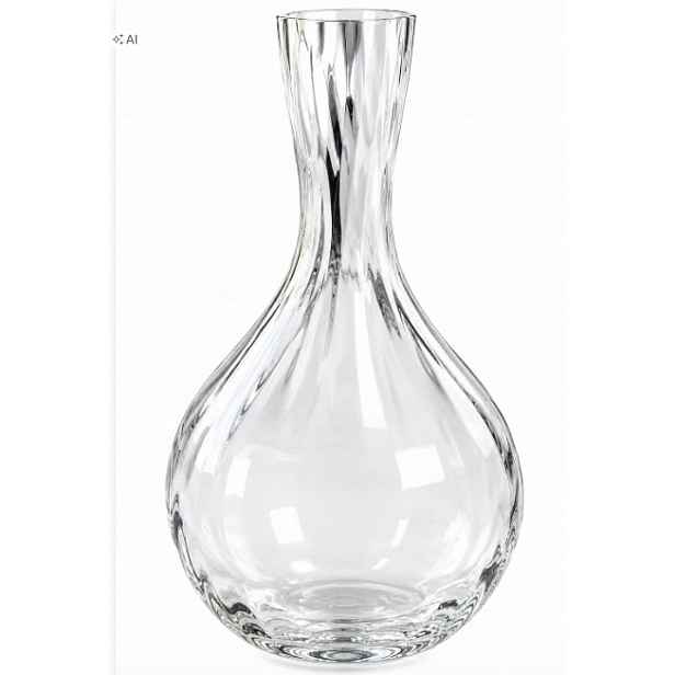 Velká skleněná váza 46 cm – Krosno polské sklo, elegantní vintage