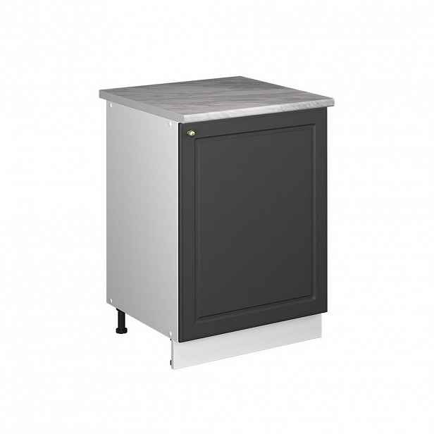 Vicco SPODNÍ SKŘÍŇKA KUCHYŇSKÉ LINKY Fame-Line, Anthrazit-Gold Landhaus/Bílá, 60 cm 1 dvířka s pracovní deskou