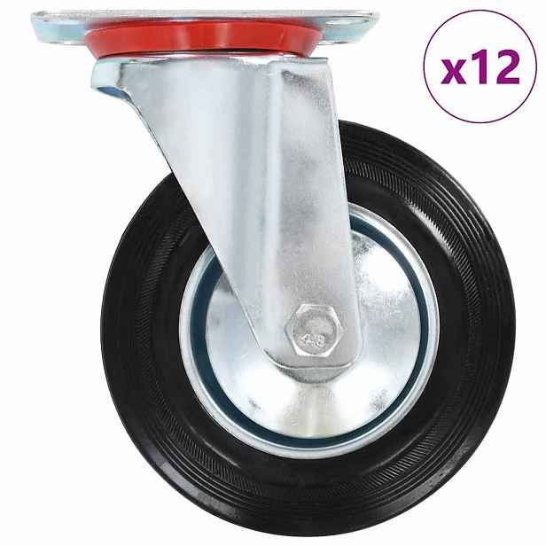 vidaXL 12 ks otočná kolečka 160 mm