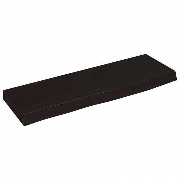 vidaXL Nástěnná police tmavě hnědá 60x20x4 cm ošetřený masivní dub