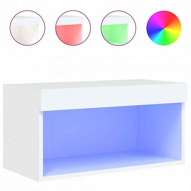 vidaXL TV skříňka s LED osvětlením bílá 60 x 30 x 30 cm