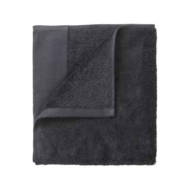 Antracitové froté ručníky v sadě 2 ks z bio bavlny 30x50 cm Riva – Blomus