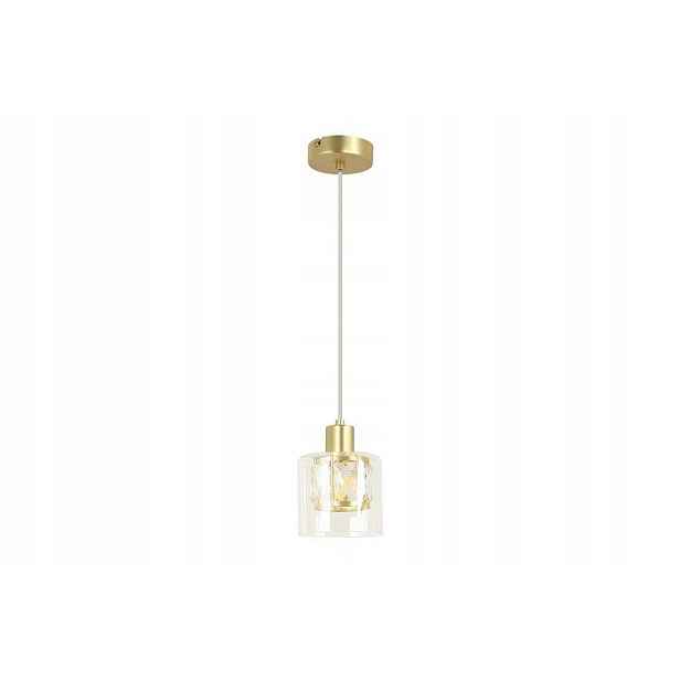 Reality Elmo závěsná lampa zlatá, skleněné stínítko, 1xE14, 40W