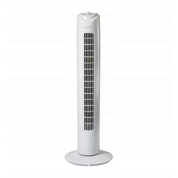 Vertikální sloupový ventilátor pokojový s oscilací Sygonix bílý 50 W