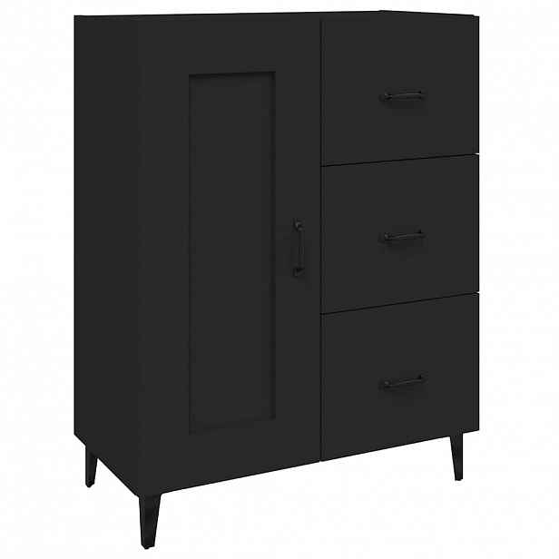 vidaXL Příborník černý 69,5 x 34 x 90 cm kompozitní dřevo