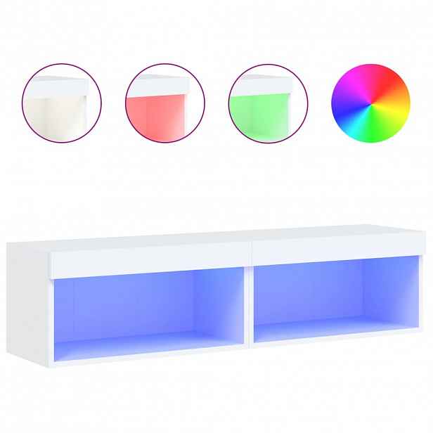 vidaXL TV skříňky s LED osvětlením 2 ks bílé 60 x 30 x 30 cm