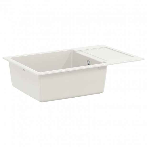 vidaXL Dřez Bílá 780 x 500 mm 80% Křemenné a 20% Pryskyřice