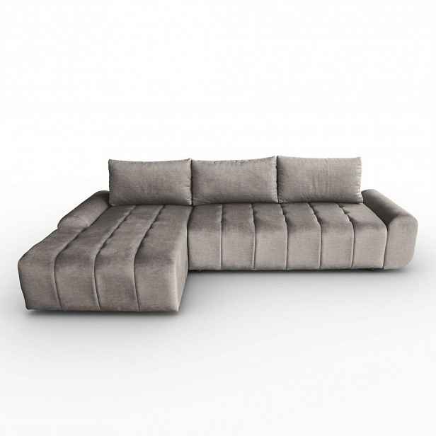 Beautysofa ROHOVÁ rozkládací pohovka Costa L taupe, levá