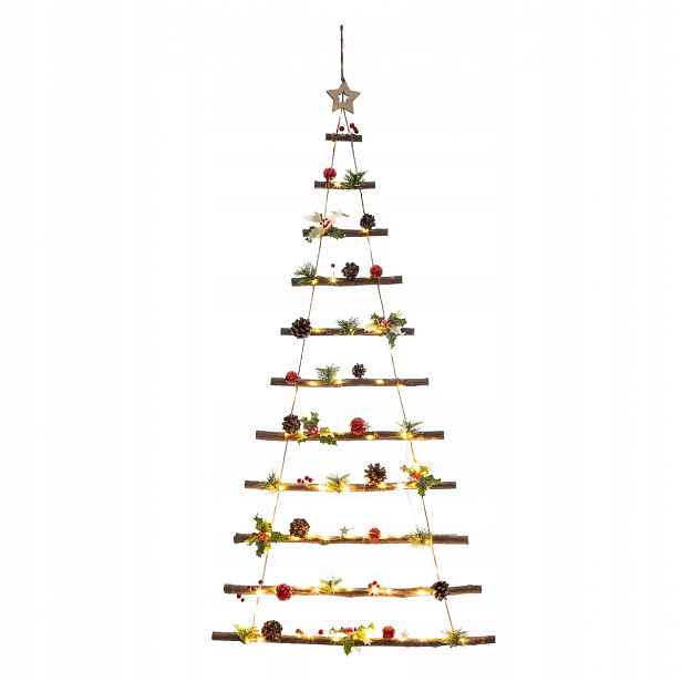 Nástěnný vánoční stromeček z větví, 120 cm