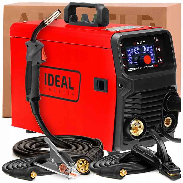Svařovací Stroj Ideal Praktik Mig 201 Synergic Led Mma Flux Tig Lift Lutosvařování