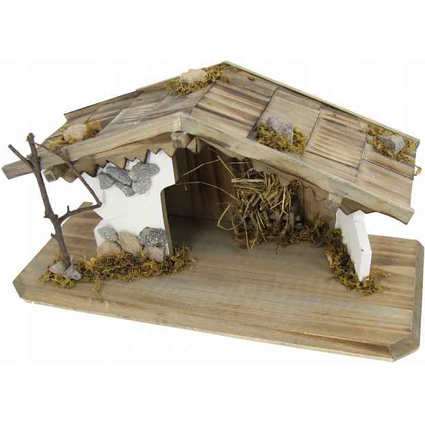Vánoční betlém 37x15x21cm pro figurky 6-10cm