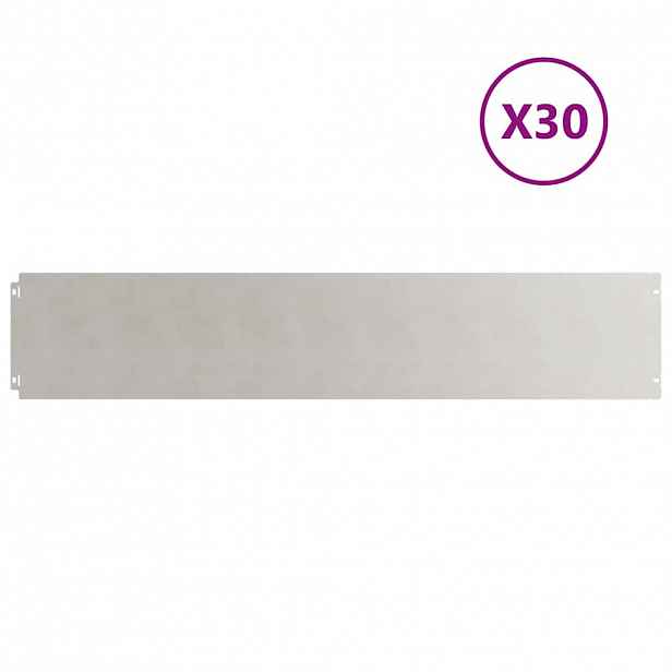 vidaXL Travní lemy 30 ks 20x103 cm nerezová ocel
