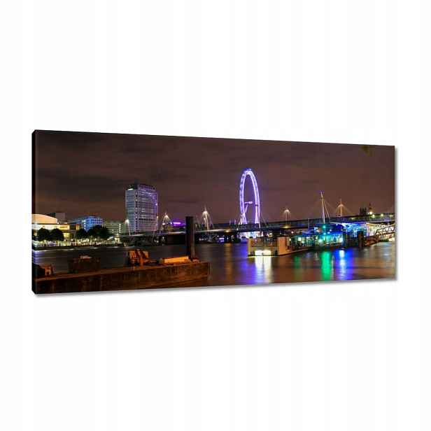 Obrazy 100x40 Fialový London Eye