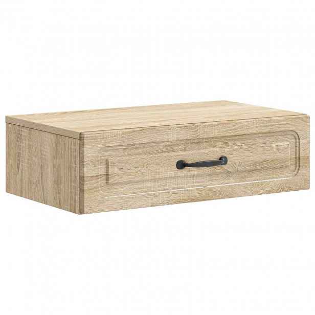 vidaXL Nástěnný boční stůl Dub sonoma 59 x 34,5 x 17 cm