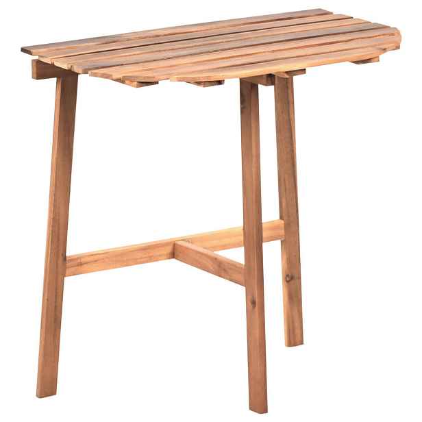 Beliani BISTRO STOLEK 44/70 cm Akáciové dřevo Hnědý Osigo