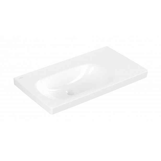 Villeroy & Boch Skyla - Umyvadlo 80x46 cm, bez přepadu, bez otvoru pro baterii, CeramicPlus, Stone White 5A52L4RW