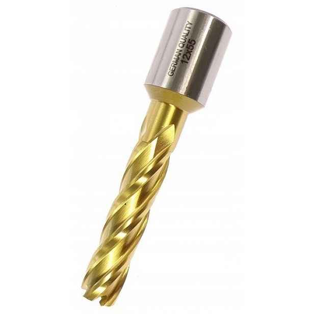 Vrták Trubkový 12mm Trepanační Fréza Dlouhá 12x55mm Hss Tin