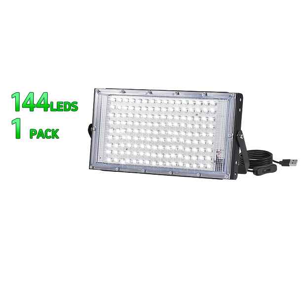 TEMU Balení 1/2/3 ks 50/96/144 LED světel, LED světlo pro obchody s ovládáním, 5V, USB konektor, více způsobů instalace, 6000K pro garáže, sklady,