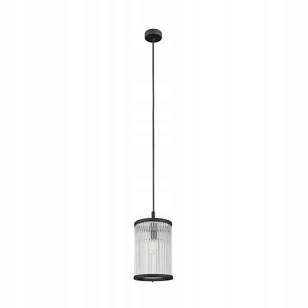 Závěsná lampa Art Deco bodová, černé skleněné tyče nad barový stůl Zuma Line