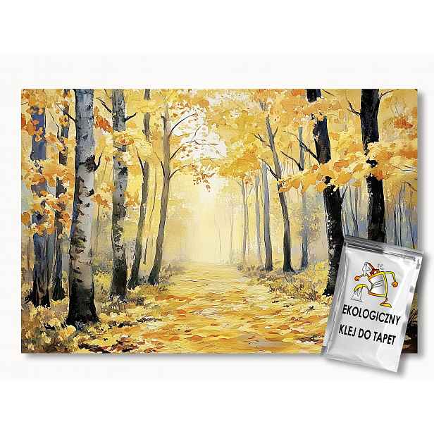 Fototapeta Flizelina Krajina Les Stromy Stezka Cesta Podzim 208x146 130g